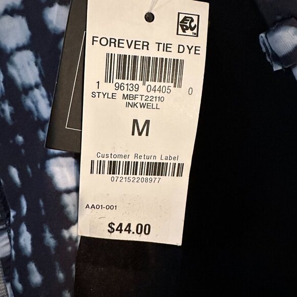 Bar III Size M Blue Tie Dye Printed Bandeau Bikini Top Swimsuit Top NWT - Picture 3 of 5